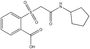 2-{[(cyclopentylcarbamoyl)methane]sulfonyl}benzoic acid,,结构式