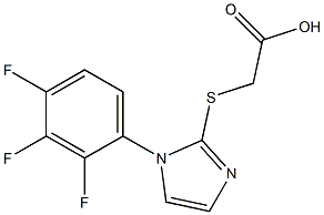 2-{[1-(2,3,4-trifluorophenyl)-1H-imidazol-2-yl]sulfanyl}acetic acid,,结构式