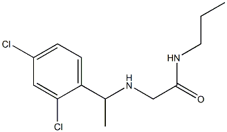 2-{[1-(2,4-dichlorophenyl)ethyl]amino}-N-propylacetamide Struktur