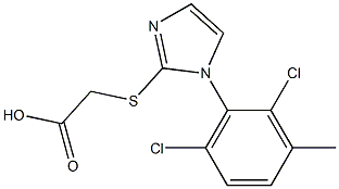 2-{[1-(2,6-dichloro-3-methylphenyl)-1H-imidazol-2-yl]sulfanyl}acetic acid Structure