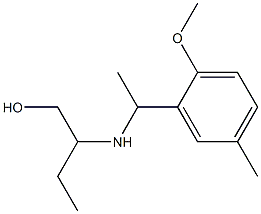 2-{[1-(2-methoxy-5-methylphenyl)ethyl]amino}butan-1-ol Struktur
