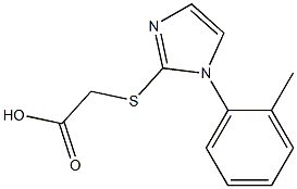 2-{[1-(2-methylphenyl)-1H-imidazol-2-yl]sulfanyl}acetic acid,,结构式