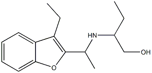 2-{[1-(3-ethyl-1-benzofuran-2-yl)ethyl]amino}butan-1-ol,,结构式