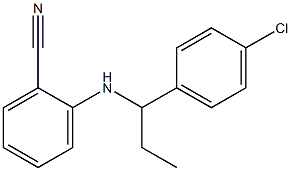 2-{[1-(4-chlorophenyl)propyl]amino}benzonitrile 化学構造式