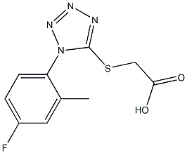 2-{[1-(4-fluoro-2-methylphenyl)-1H-1,2,3,4-tetrazol-5-yl]sulfanyl}acetic acid