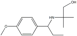 2-{[1-(4-methoxyphenyl)propyl]amino}-2-methylpropan-1-ol 结构式