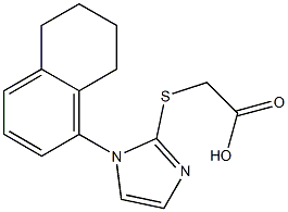 2-{[1-(5,6,7,8-tetrahydronaphthalen-1-yl)-1H-imidazol-2-yl]sulfanyl}acetic acid,,结构式