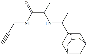 2-{[1-(adamantan-1-yl)ethyl]amino}-N-(prop-2-yn-1-yl)propanamide Struktur