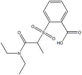 2-{[1-(diethylcarbamoyl)ethane]sulfonyl}benzoic acid Struktur