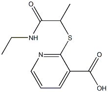 2-{[1-(ethylcarbamoyl)ethyl]sulfanyl}pyridine-3-carboxylic acid Struktur