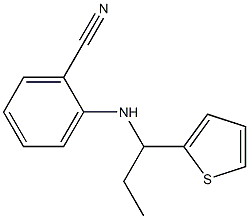 2-{[1-(thiophen-2-yl)propyl]amino}benzonitrile,,结构式