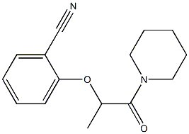 2-{[1-oxo-1-(piperidin-1-yl)propan-2-yl]oxy}benzonitrile Struktur