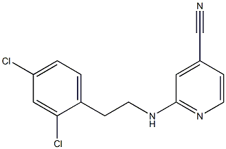 2-{[2-(2,4-dichlorophenyl)ethyl]amino}pyridine-4-carbonitrile 化学構造式