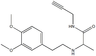 2-{[2-(3,4-dimethoxyphenyl)ethyl]amino}-N-(prop-2-yn-1-yl)propanamide,,结构式