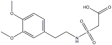 2-{[2-(3,4-dimethoxyphenyl)ethyl]sulfamoyl}acetic acid 化学構造式