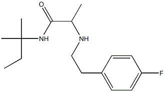 2-{[2-(4-fluorophenyl)ethyl]amino}-N-(2-methylbutan-2-yl)propanamide 化学構造式