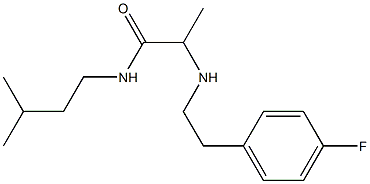 2-{[2-(4-fluorophenyl)ethyl]amino}-N-(3-methylbutyl)propanamide 结构式