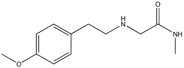 2-{[2-(4-methoxyphenyl)ethyl]amino}-N-methylacetamide 化学構造式