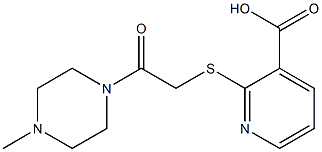 2-{[2-(4-methylpiperazin-1-yl)-2-oxoethyl]sulfanyl}pyridine-3-carboxylic acid,,结构式