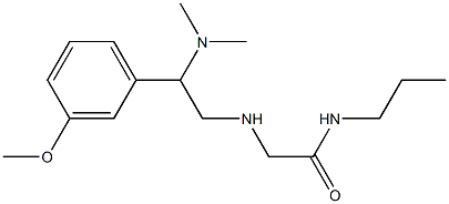 2-{[2-(dimethylamino)-2-(3-methoxyphenyl)ethyl]amino}-N-propylacetamide,,结构式