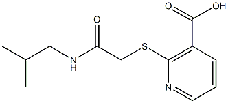 2-{[2-(isobutylamino)-2-oxoethyl]thio}nicotinic acid 化学構造式