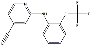2-{[2-(trifluoromethoxy)phenyl]amino}pyridine-4-carbonitrile Struktur