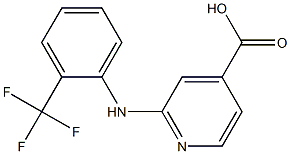 2-{[2-(trifluoromethyl)phenyl]amino}pyridine-4-carboxylic acid 结构式