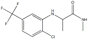 2-{[2-chloro-5-(trifluoromethyl)phenyl]amino}-N-methylpropanamide Struktur