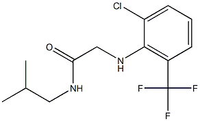 2-{[2-chloro-6-(trifluoromethyl)phenyl]amino}-N-(2-methylpropyl)acetamide 结构式