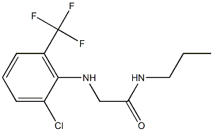 2-{[2-chloro-6-(trifluoromethyl)phenyl]amino}-N-propylacetamide Struktur