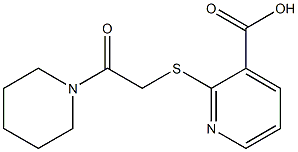 2-{[2-oxo-2-(piperidin-1-yl)ethyl]sulfanyl}pyridine-3-carboxylic acid 结构式