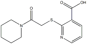 2-{[2-oxo-2-(piperidin-1-yl)ethyl]sulfanyl}pyridine-3-carboxylic acid Structure