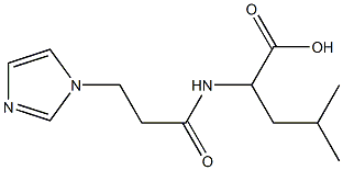 2-{[3-(1H-imidazol-1-yl)propanoyl]amino}-4-methylpentanoic acid Struktur