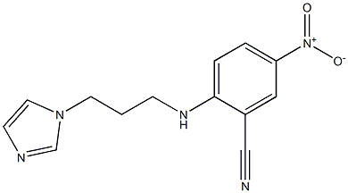 2-{[3-(1H-imidazol-1-yl)propyl]amino}-5-nitrobenzonitrile Struktur