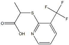 2-{[3-(trifluoromethyl)pyridin-2-yl]thio}propanoic acid Struktur
