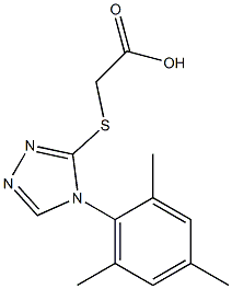 2-{[4-(2,4,6-trimethylphenyl)-4H-1,2,4-triazol-3-yl]sulfanyl}acetic acid Structure