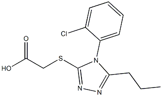 2-{[4-(2-chlorophenyl)-5-propyl-4H-1,2,4-triazol-3-yl]sulfanyl}acetic acid,,结构式
