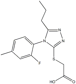 2-{[4-(2-fluoro-4-methylphenyl)-5-propyl-4H-1,2,4-triazol-3-yl]sulfanyl}acetic acid Structure