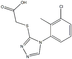 2-{[4-(3-chloro-2-methylphenyl)-4H-1,2,4-triazol-3-yl]sulfanyl}acetic acid 结构式