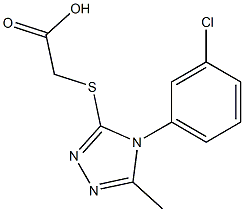 2-{[4-(3-chlorophenyl)-5-methyl-4H-1,2,4-triazol-3-yl]sulfanyl}acetic acid Structure