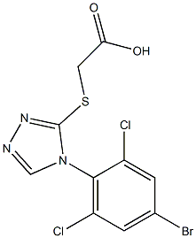 2-{[4-(4-bromo-2,6-dichlorophenyl)-4H-1,2,4-triazol-3-yl]sulfanyl}acetic acid Structure