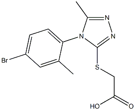 2-{[4-(4-bromo-2-methylphenyl)-5-methyl-4H-1,2,4-triazol-3-yl]sulfanyl}acetic acid Structure