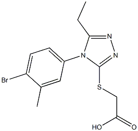 2-{[4-(4-bromo-3-methylphenyl)-5-ethyl-4H-1,2,4-triazol-3-yl]sulfanyl}acetic acid