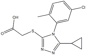 2-{[4-(5-chloro-2-methylphenyl)-5-cyclopropyl-4H-1,2,4-triazol-3-yl]sulfanyl}acetic acid|