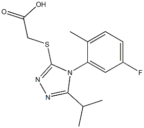 2-{[4-(5-fluoro-2-methylphenyl)-5-(propan-2-yl)-4H-1,2,4-triazol-3-yl]sulfanyl}acetic acid Structure