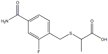 2-{[4-(aminocarbonyl)-2-fluorobenzyl]thio}propanoic acid Structure