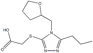 2-{[4-(oxolan-2-ylmethyl)-5-propyl-4H-1,2,4-triazol-3-yl]sulfanyl}acetic acid Structure