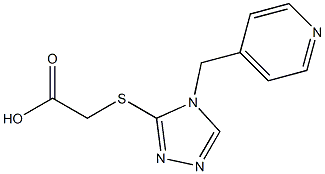 2-{[4-(pyridin-4-ylmethyl)-4H-1,2,4-triazol-3-yl]sulfanyl}acetic acid,,结构式