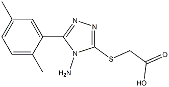 2-{[4-amino-5-(2,5-dimethylphenyl)-4H-1,2,4-triazol-3-yl]sulfanyl}acetic acid 化学構造式