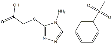 2-{[4-amino-5-(3-methanesulfonylphenyl)-4H-1,2,4-triazol-3-yl]sulfanyl}acetic acid,,结构式